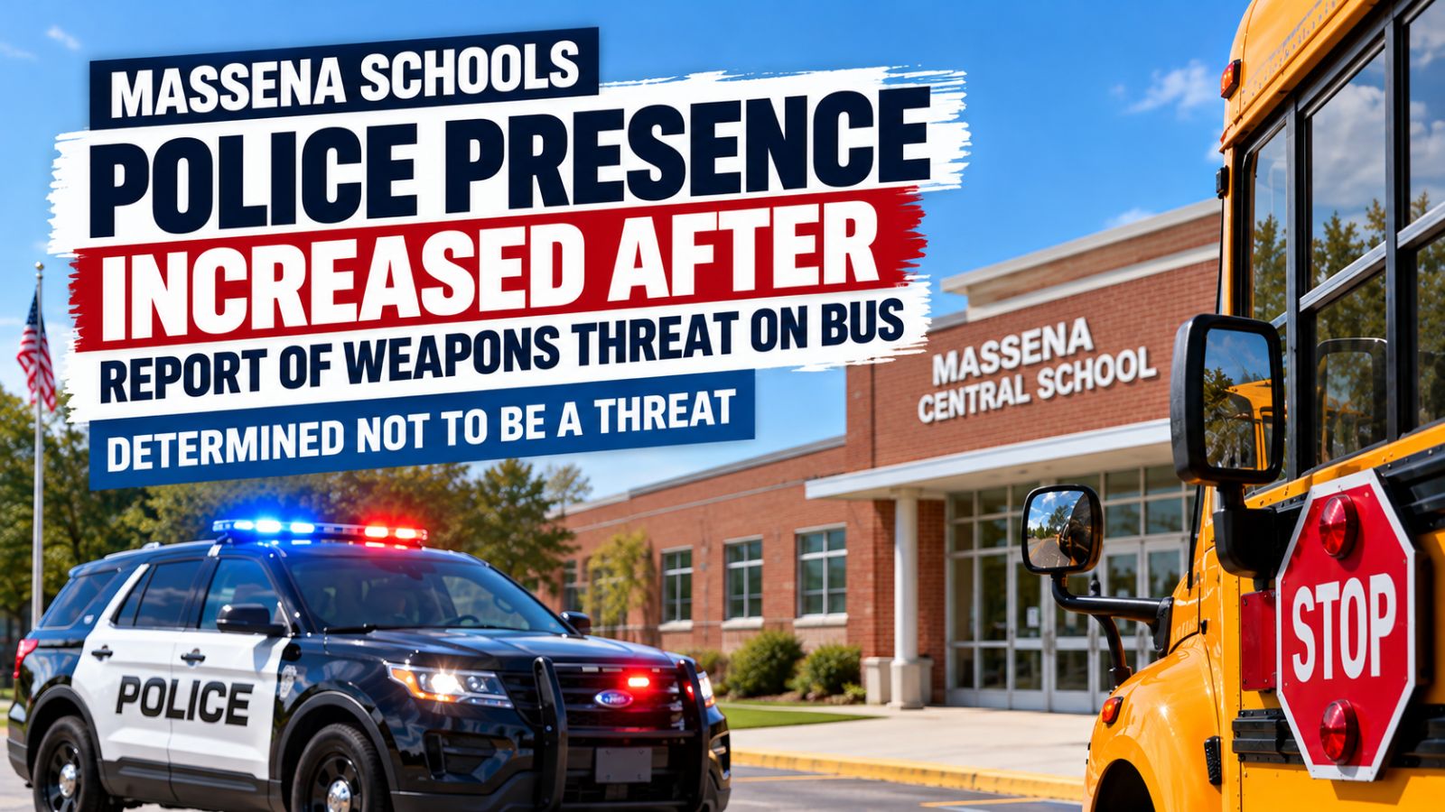 Submitted photo for: Massena schools increase police presence after bus comment deemed not a threat