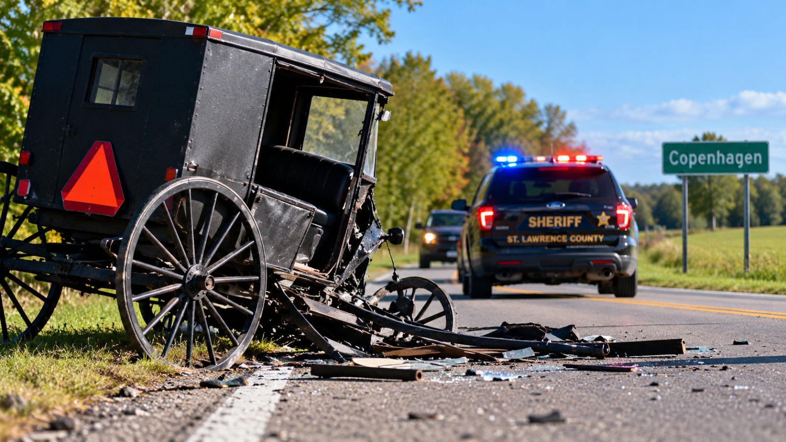 Submitted photo for: Buggy operator injured in Lowville crash; driver located near Copenhagen
