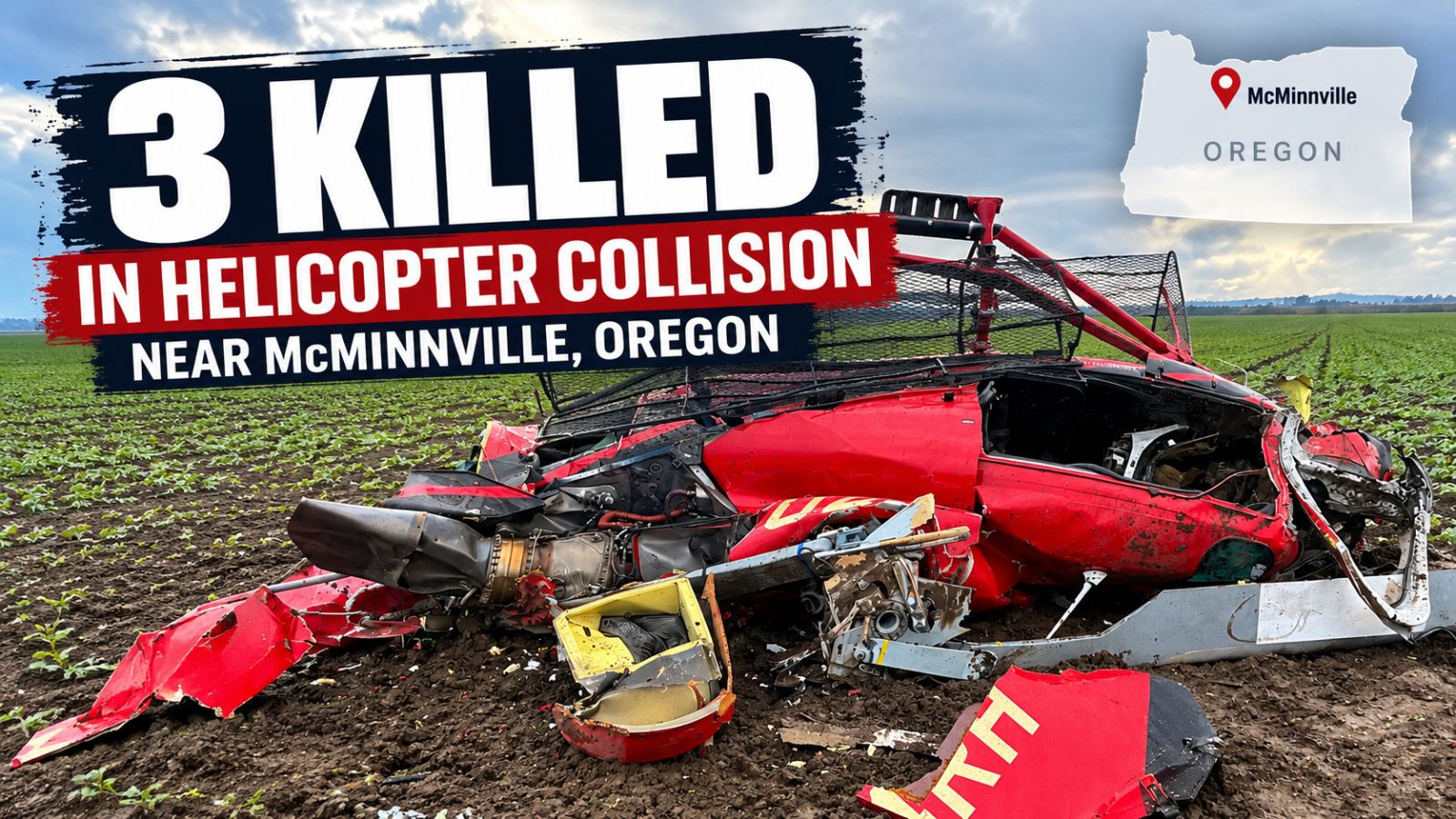 Submitted photo for: Three killed when helicopters collide near Oregon airport