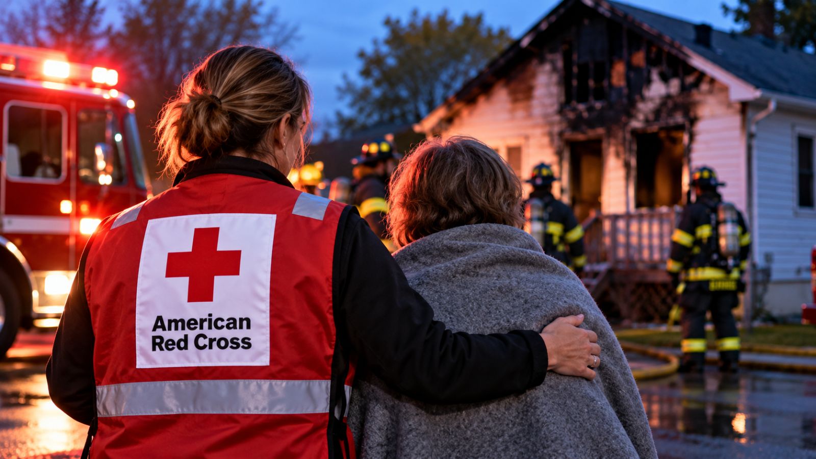 Submitted photo for: Red Cross helps adult after fire on Irish Settlement Road in Ogdensburg