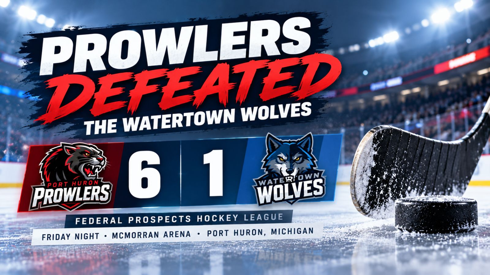 Submitted photo for: Watertown Wolves fall 6-1 to Port Huron in first meeting of season