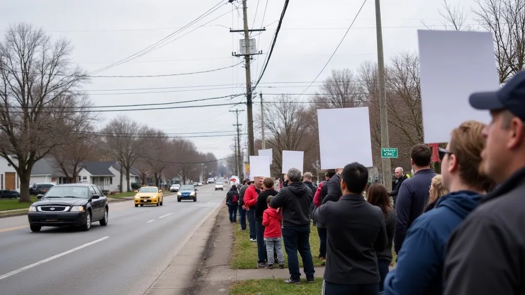 Editorial illustration for: Nearly 100 rally in Massena against proposed data centers
