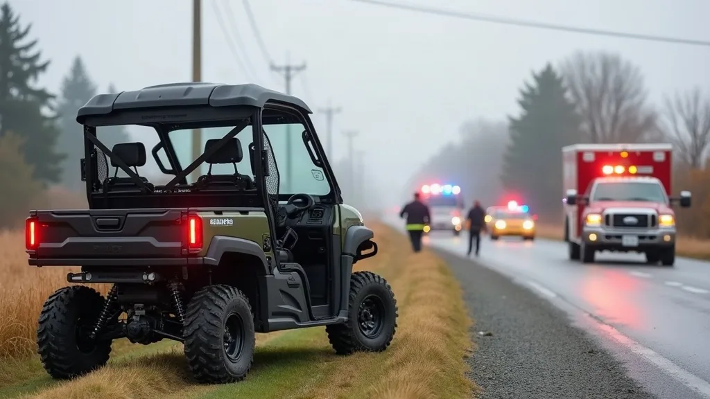 Editorial illustration for: Reported UTV crash in Lewis County leaves one dead, one injured