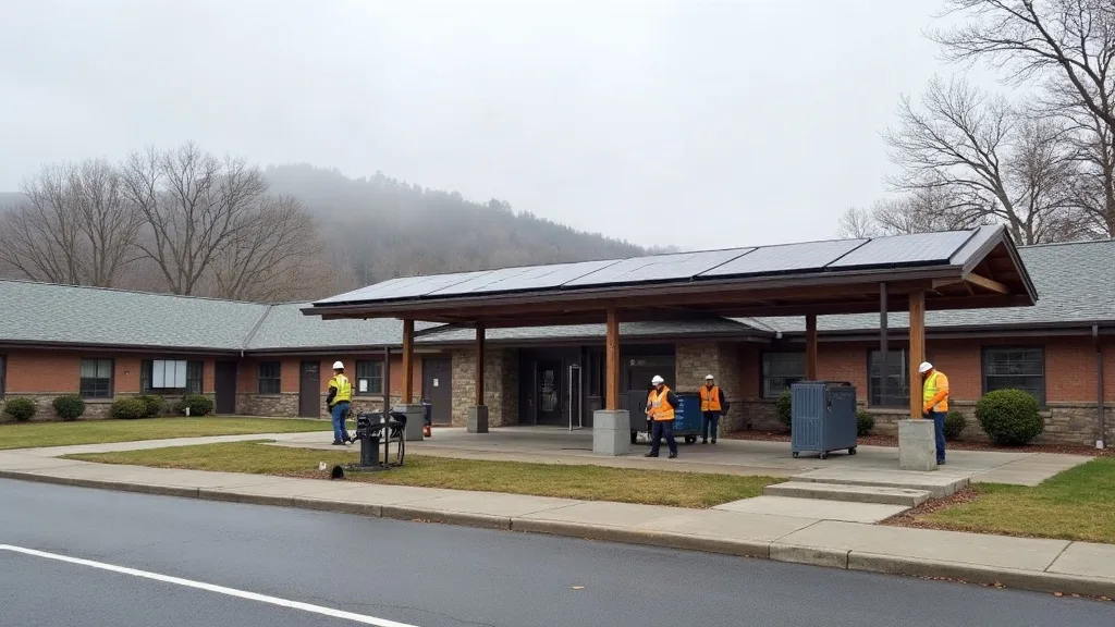 Editorial illustration for: Solar-Powered Bus Shelter Proposed at Massena Public Library