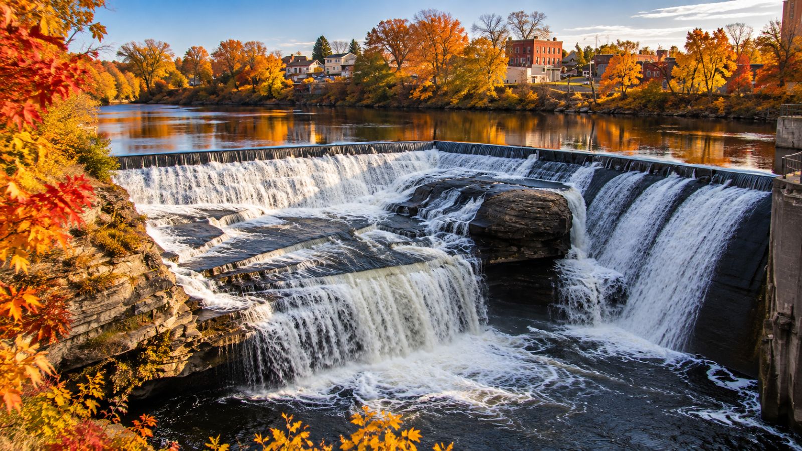 Great Falls, Watertown — autumn illustration