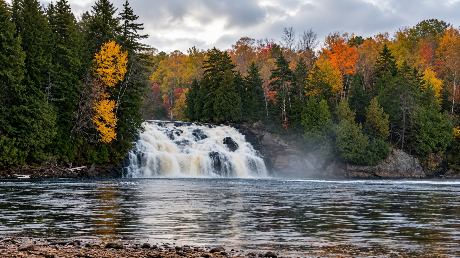 A waterfall along Tooley Pond Road