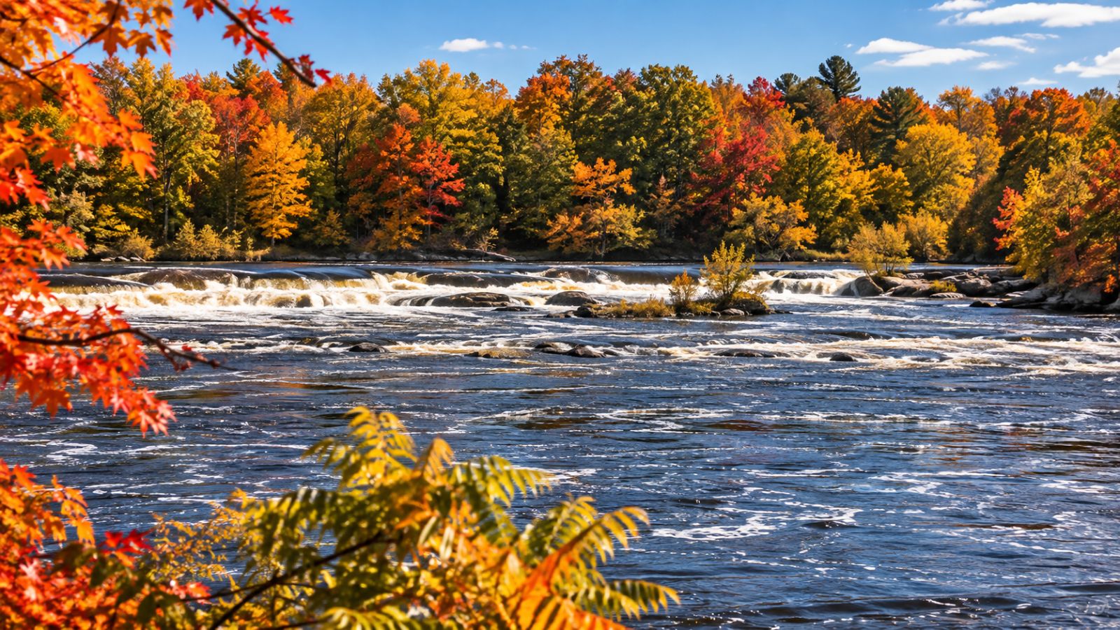Long Falls, Carthage — autumn illustration