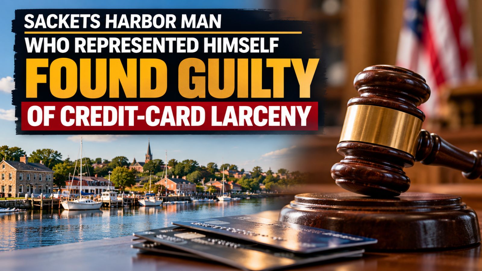 Photo for: Sackets Harbor man who represented himself found guilty of credit-card larceny