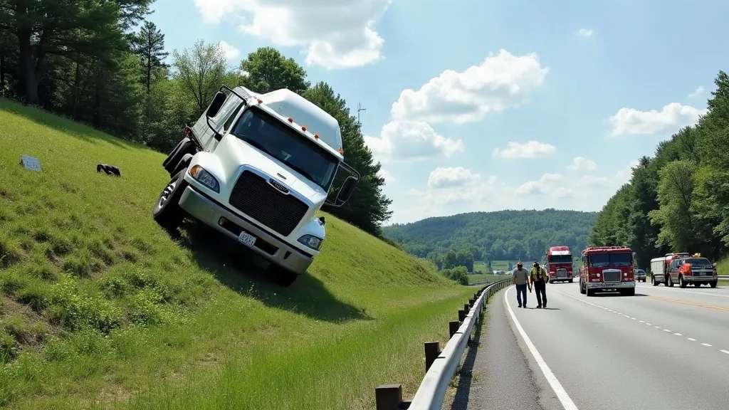 Editorial illustration for: Water truck driver injured in rollover crash on I-81 in Homer